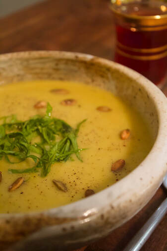 Creamy celeriac & potato soup by Ranelle Kirchner